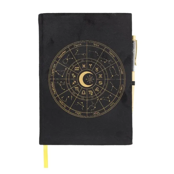 Astrology Wheel Journal with Black Obsidian Pen 2 Astrology Wheel Journal with Black Obsidian Pen