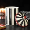 Black Striped Circus Tent Storage Jar 7 Black Striped Circus Tent Storage Jar