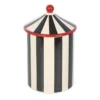 Black Striped Circus Tent Storage Jar 8 Black Striped Circus Tent Storage Jar