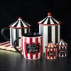 Black Striped Circus Tent Storage Jar 10 Black Striped Circus Tent Storage Jar