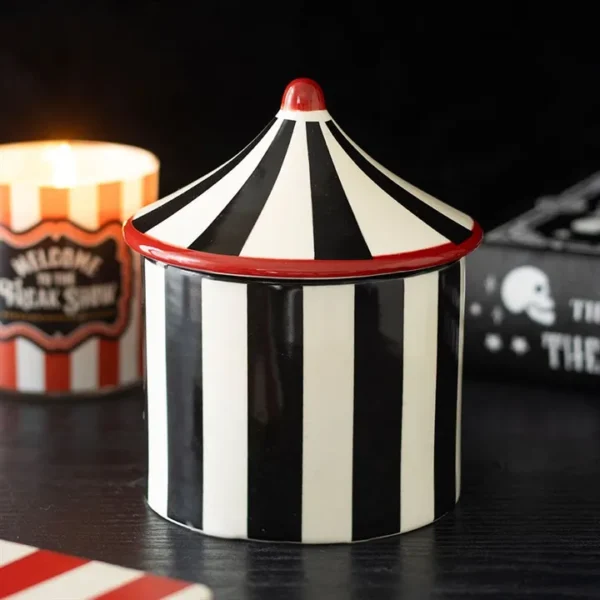 Black Striped Circus Tent Oil Burner 2 Black Striped Circus Tent Oil Burner