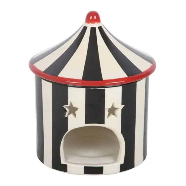 Black Striped Circus Tent Oil Burner 3 Black Striped Circus Tent Oil Burner