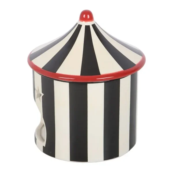 Black Striped Circus Tent Oil Burner 4 Black Striped Circus Tent Oil Burner