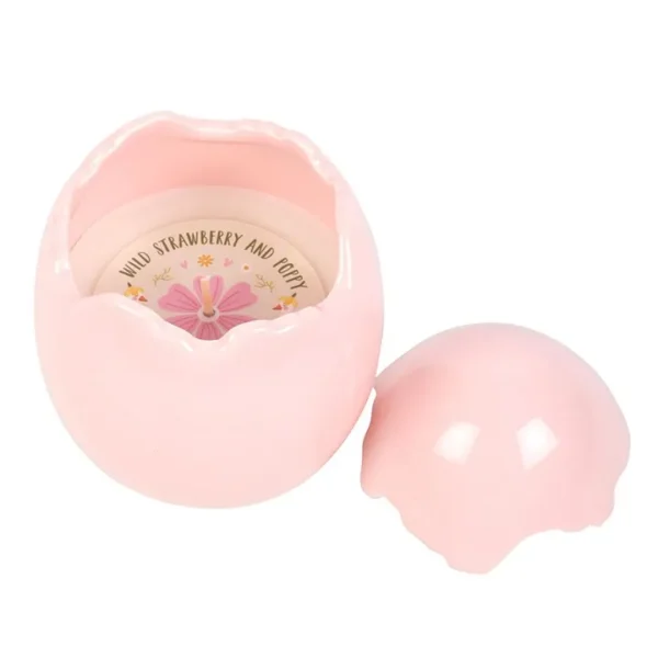 Wild Strawberry & Poppy Egg Shaped Candle 2 Wild Strawberry & Poppy Egg Shaped Candle