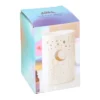 Iridescent White Moon Pillar Oil Burner and Wax Warmer 11 Iridescent White Moon Pillar Oil Burner and Wax Warmer