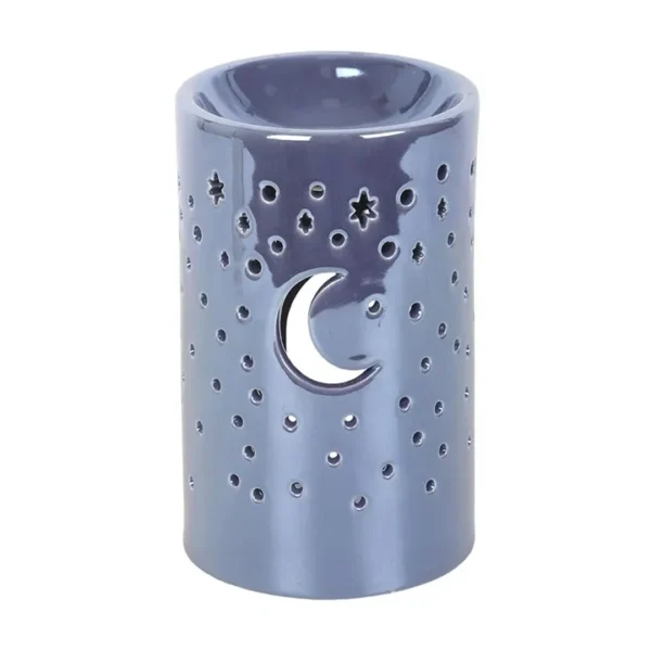 Iridescent Purple Moon Pillar Oil Burner and Wax Warmer 2 Iridescent Purple Moon Pillar Oil Burner and Wax Warmer