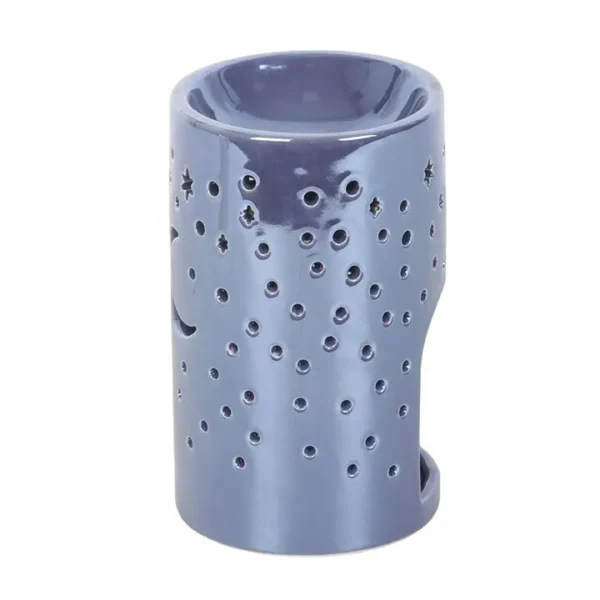 Iridescent Purple Moon Pillar Oil Burner and Wax Warmer 3 Iridescent Purple Moon Pillar Oil Burner and Wax Warmer