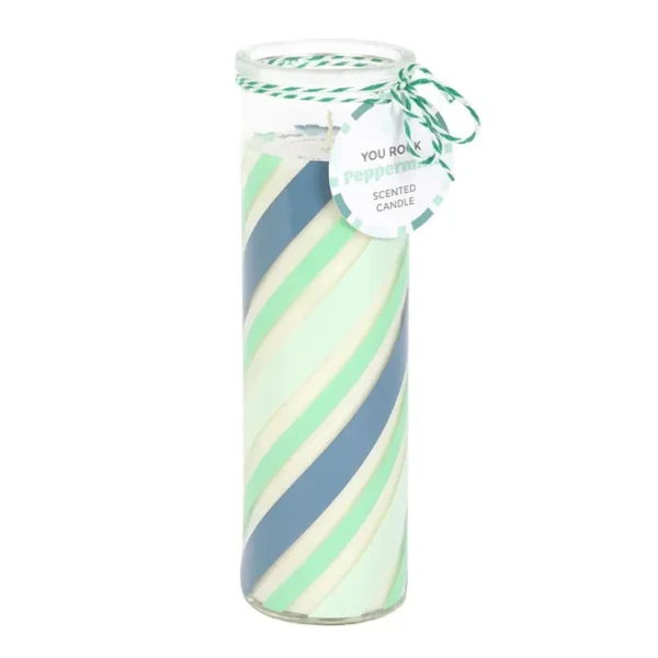 Candy Stripe Peppermint Tube Candle 2 Candy Stripe Peppermint Tube Candle