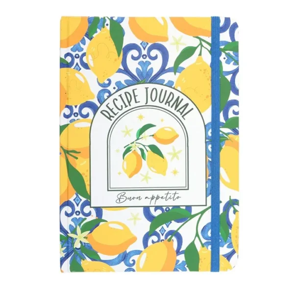 Italian Lemon Print A5 Recipe Journal 2 Italian Lemon Print A5 Recipe Journal