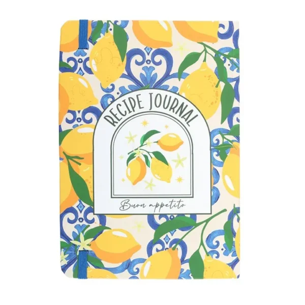 Italian Lemon Print A5 Recipe Journal 3 Italian Lemon Print A5 Recipe Journal