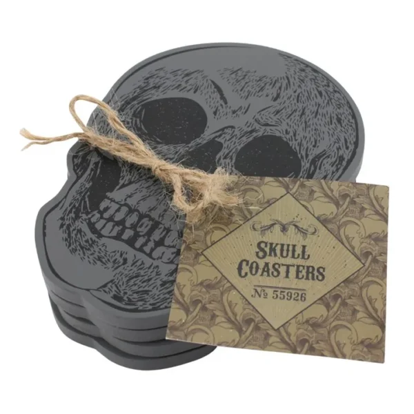 Set Of 4 Skull Coasters 2 Set Of 4 Skull Coasters
