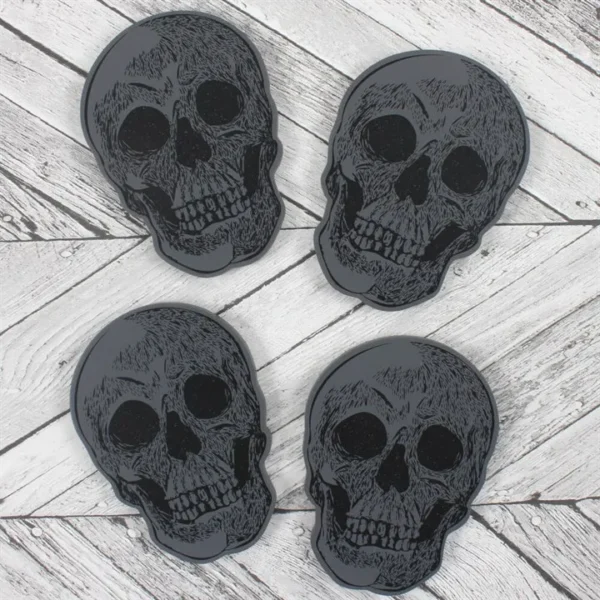 Set Of 4 Skull Coasters 4 Set Of 4 Skull Coasters