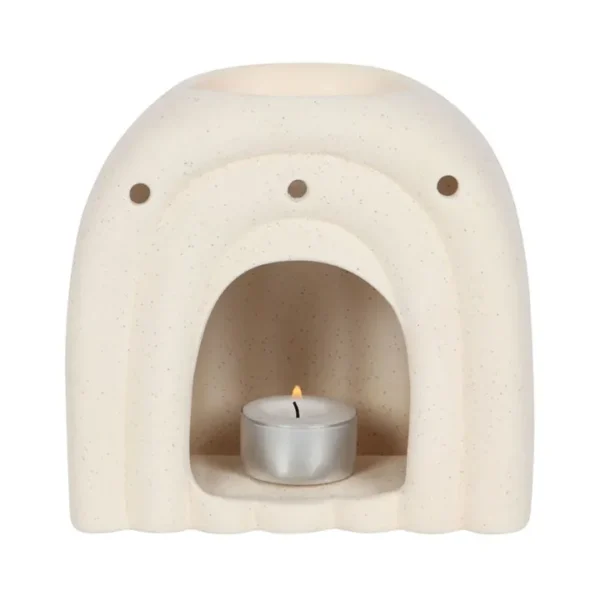 Cream Speckle Arch Oil Burner 3 Cream Speckle Arch Oil Burner