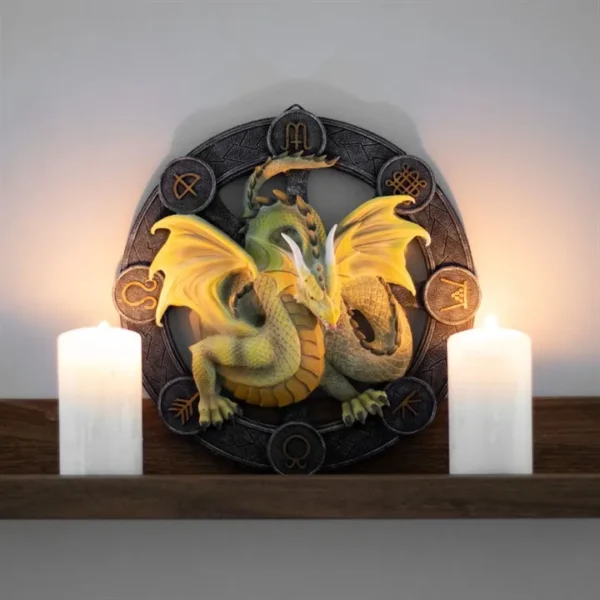 Mabon Dragon Resin Wall Plaque by Anne Stokes 4 Mabon Dragon Resin Wall Plaque by Anne Stokes