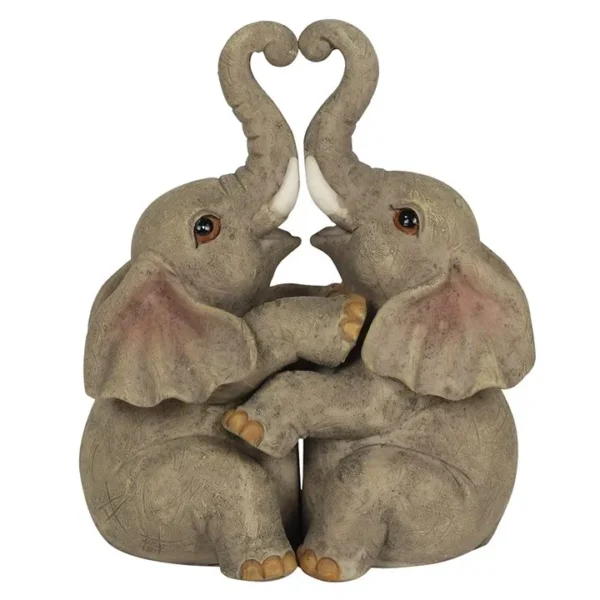 Elephant Embrace Elephant Couple Ornament 1 Elephant Embrace Elephant Couple Ornament