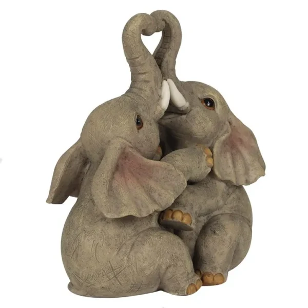Elephant Embrace Elephant Couple Ornament 2 Elephant Embrace Elephant Couple Ornament