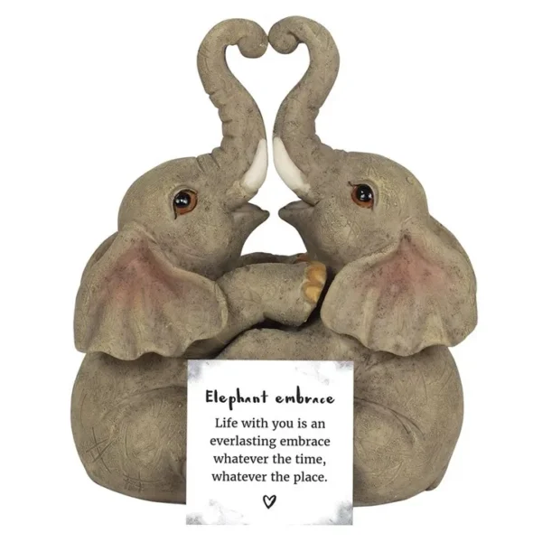 Elephant Embrace Elephant Couple Ornament 3 Elephant Embrace Elephant Couple Ornament