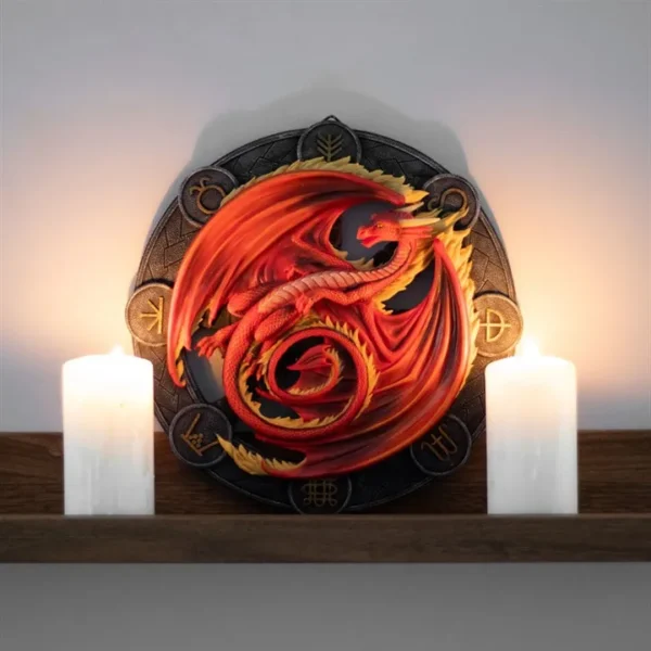 Beltane Dragon Resin Wall Plaque by Anne Stokes 4 Beltane Dragon Resin Wall Plaque by Anne Stokes