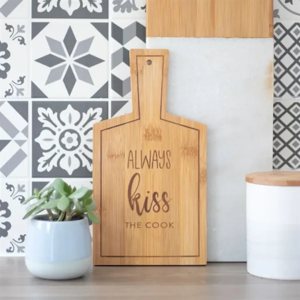 Kiss the Cook Bamboo Serving Board 4 Kiss the Cook Bamboo Serving Board