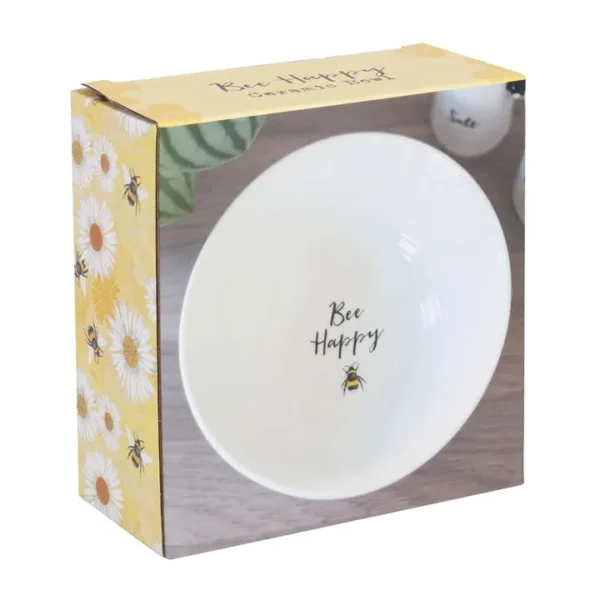 Bee Happy Ceramic Bowl 3 Bee Happy Ceramic Bowl