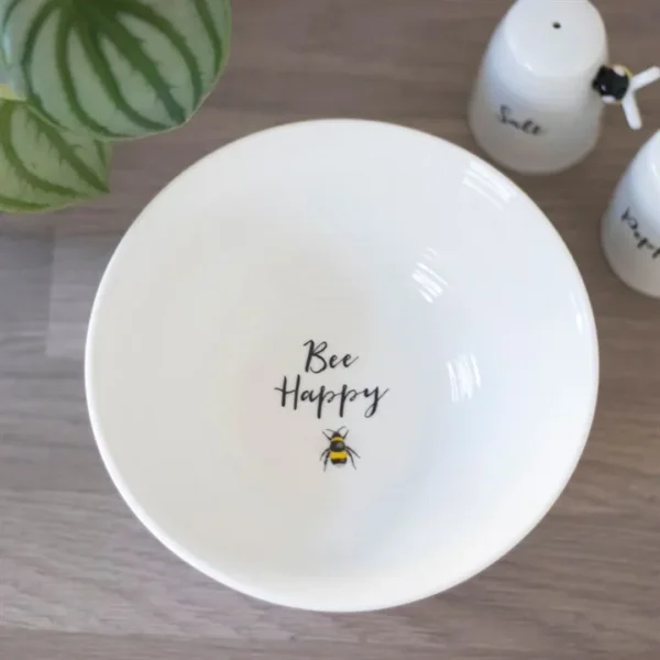Bee Happy Ceramic Bowl 4 Bee Happy Ceramic Bowl