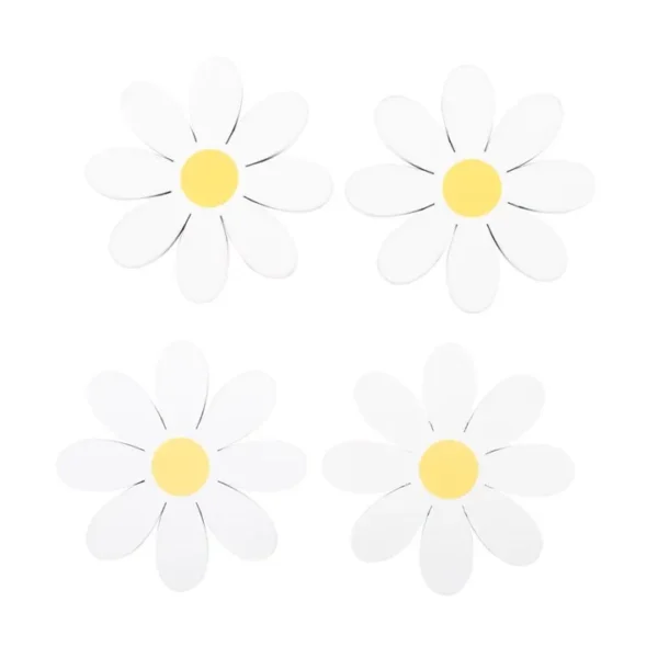 Set of 4 Daisy Shaped Coasters 1 Set of 4 Daisy Shaped Coasters