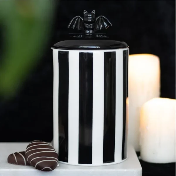 Striped Bat Storage Jar 5 Striped Bat Storage Jar