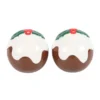 Christmas Pudding Salt and Pepper Shakers
