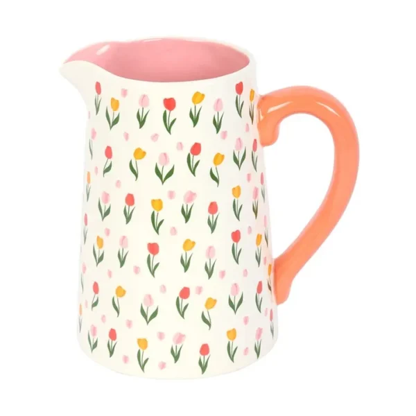 Tulip Print Ceramic Flower Jug 4 Tulip Print Ceramic Flower Jug