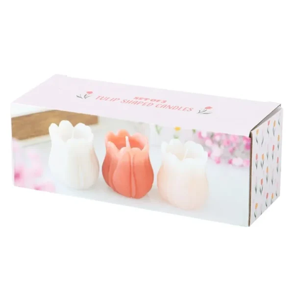 Set of 3 Tulip Shaped Candles 5 Set of 3 Tulip Shaped Candles