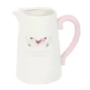 White Butterfly Print Ceramic Flower Jug 9 White Butterfly Print Ceramic Flower Jug