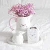 White Butterfly Print Ceramic Flower Jug 10 White Butterfly Print Ceramic Flower Jug