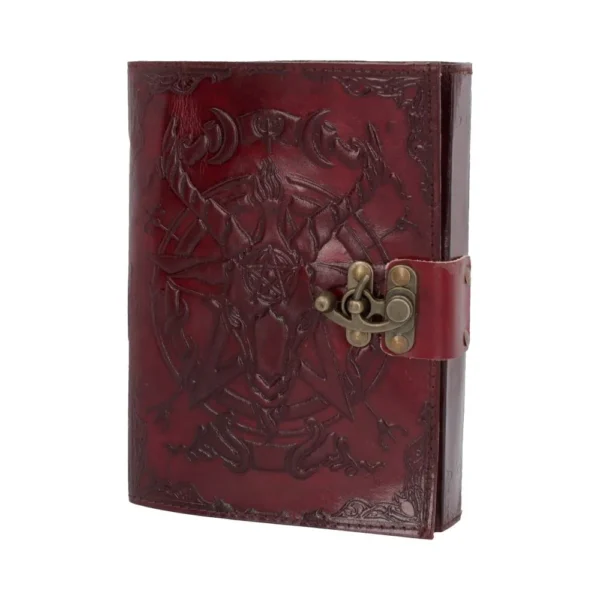 Lockable Red Leather Baphomet Embossed Journal Lockable Red Leather Baphomet Embossed Journal