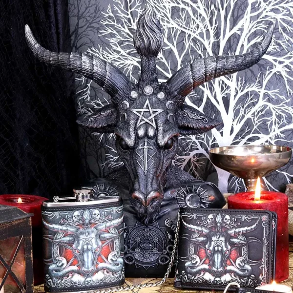 Celestial Black and Silver Baphomet Bust Celestial Black and Silver Baphomet Bust