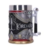 Lord Of The Rings Gondor Black Armor Mug - Sword Hilt Handle A detailed Lord of the Rings mug featuring the White Tree of Gondor and sword-shaped handle.