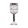 Rivendell Elven Goblet White Gold Chalice - Jeweled Vine Design An ornate white and gold Rivendell-inspired goblet with elven vine designs and jeweled details.