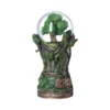 Middle Earth Snow Globe Resin Base - Green Tree Forest Scene A decorative snow globe featuring a detailed green tree and a Middle-earth themed forest base.