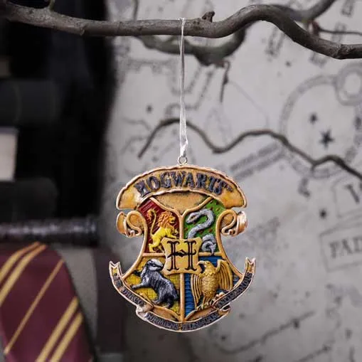 b6064v2-7.webp Harry Potter Hogwarts Crest Hanging Ornament 8cm