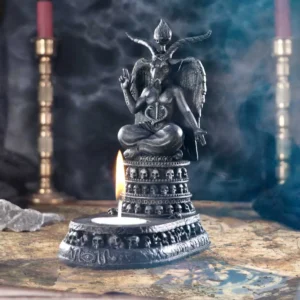Gothic candle Holders - Exclusive Baphomet's Devotion Tea Light Holder 17cm