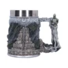 A detailed Minas Tirith tankard featuring Gondor emblem, stone city design, and armored knight handle.