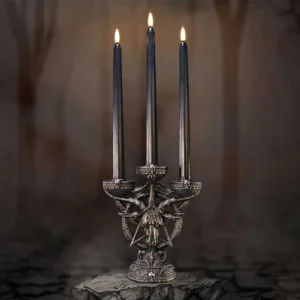 Baphomet's Radiance Candelabra with LED Candles Fantasy candle Baphomet's Radiance Candelabra with LED Candles