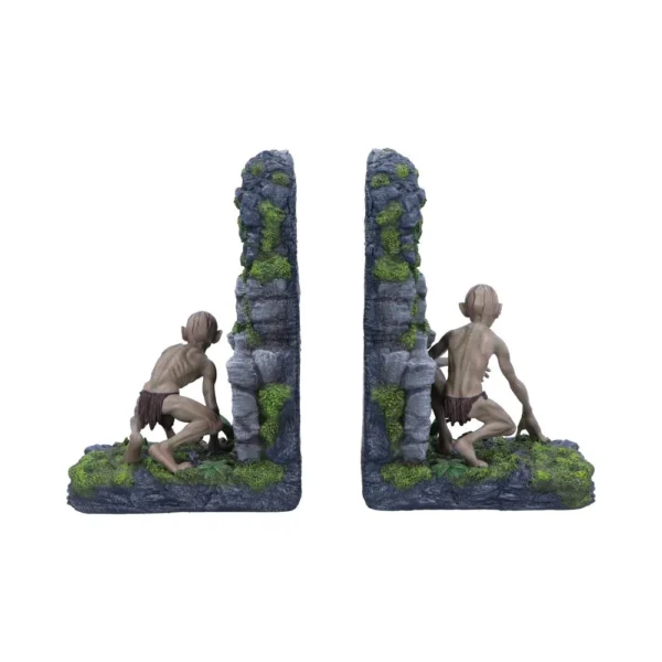Gollum-themed rocky bookends with moss and stone texture from The Lord of the Rings.