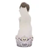 Victoria Everglow Figurine Resin Sculpture Ivory Gothic Base Back view of a pale-haired female figurine with ornate base showing “Victoria Everglow” emblem.