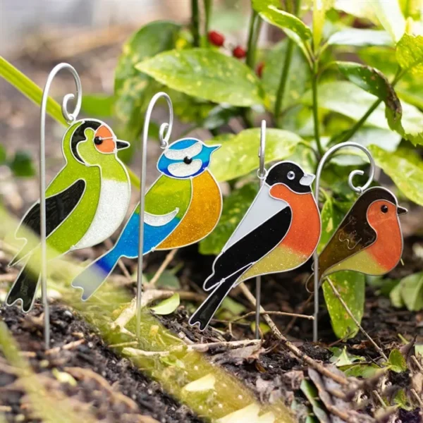 Bird Ornaments Green Blue Orange Bird Ornaments Green Blue Orange