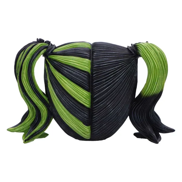 Neon Green Black Stylized Hair Sculpture - Textured Resin Design Neon green and black high-quality resin pigtail sculpture with textured strands. The-Hidden-Hatch