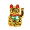 Gold Ceramic Lucky Cat Figurine