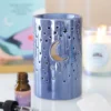 Iridescent Purple Moon Pillar Oil Burner and Wax Warmer