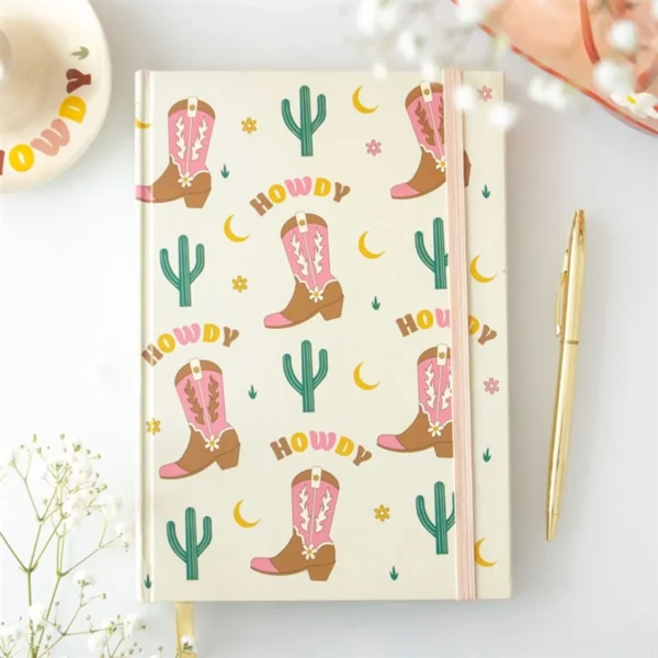Cowboy Boot A5 Notebook with Sticker Sheet 1 Cowboy Boot A5 Notebook with Sticker Sheet