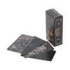 A boxed set of “Tarot Familiars” cards with mystical cat-themed illustrations and ornate designs.