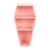 Pink MDF Coffin shaped shelf for wall hanging